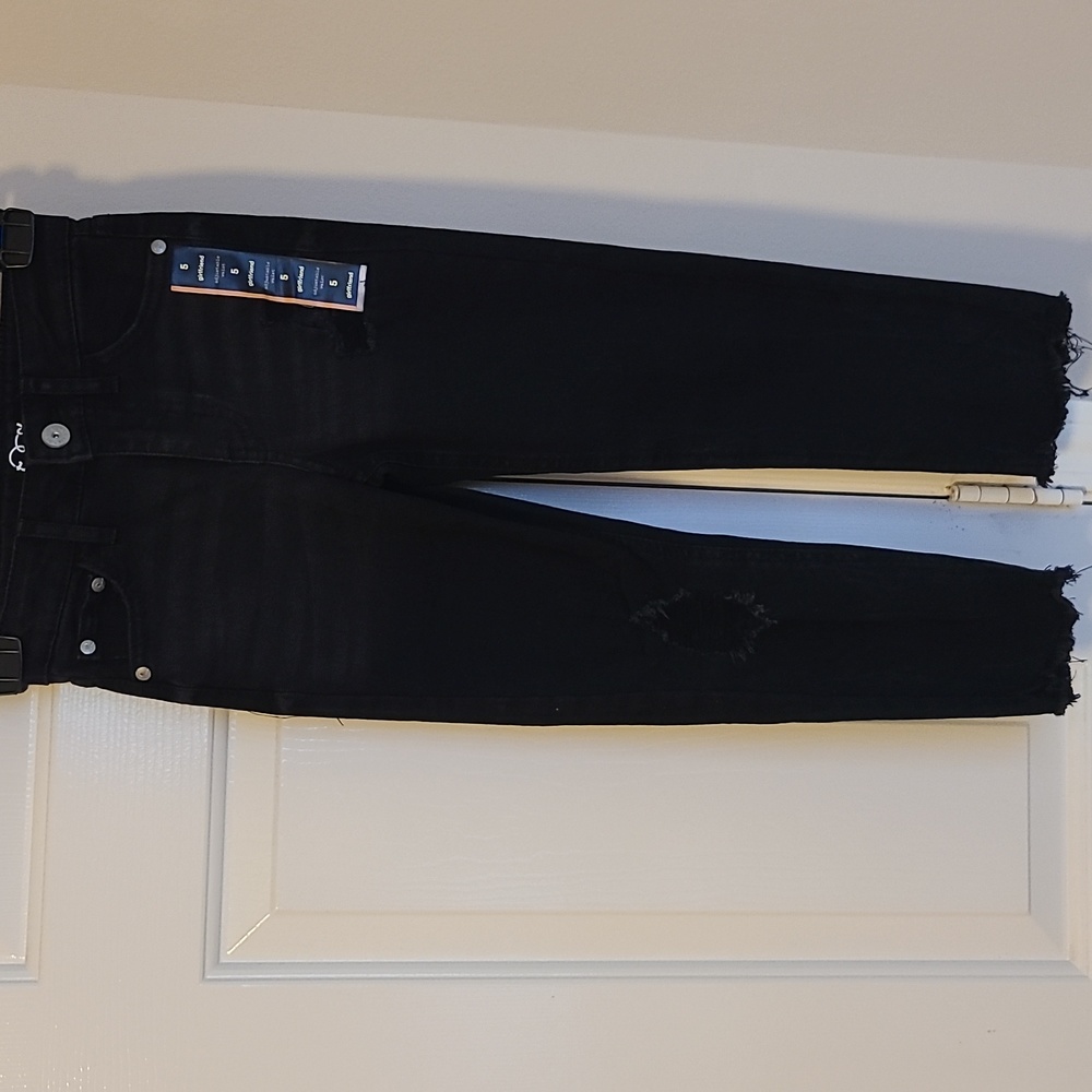 Girls Distressed Girlfriend High-Rise Jeans